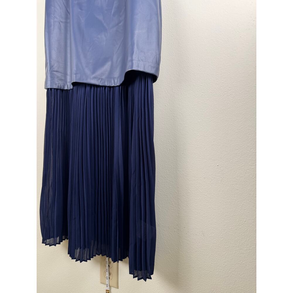 NWT Tuckernuck Hyacinth House Ozzy Mixed Media Pleated Midi Dress Medium - Picture 9 of 16